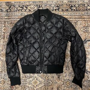 TNA Black Quilted Bomber League Jacket
